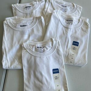 Gildan Kids White Short Sleeve Tees - Pack of 5